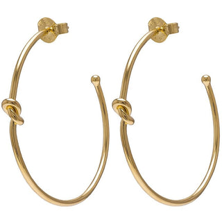 Knot Hoops in Shiny 18K Gold Plated - The South Apparel