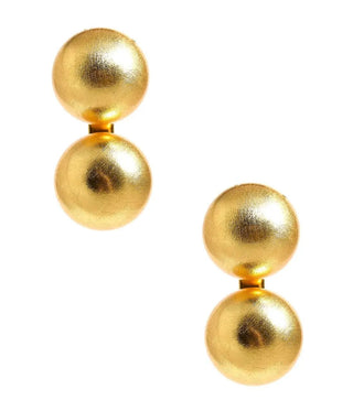 Large Belle Stud in Brushed Gold - The South Apparel