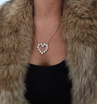 Large Diamond Heart Necklace - The South Apparel