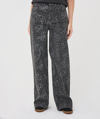 Leopard Print Denim Trousers - The South Apparel