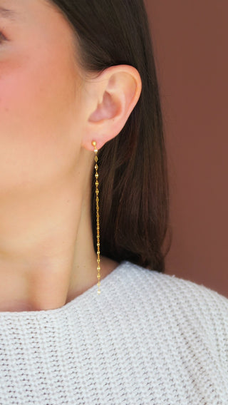Linear Chain Earrings - The South Apparel