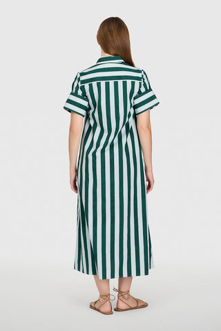 Livro Gibbons Dress in Dunlin Stripes - The South Apparel
