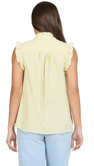 Lucia Top in Lemon Stripe - The South Apparel