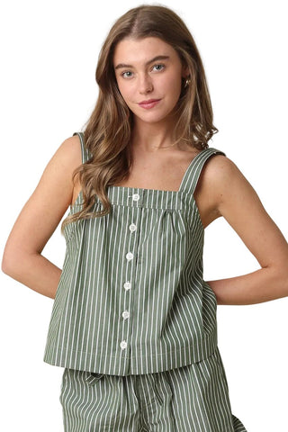Lucille Top in Olive - The South Apparel