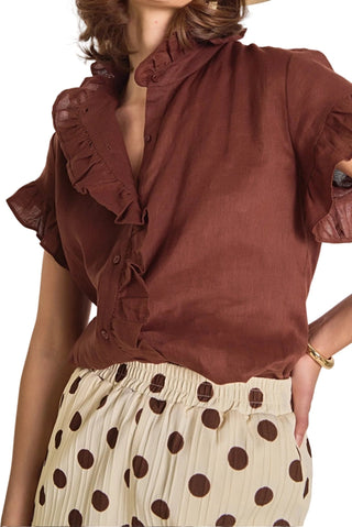Lucy Linen Top - The South Apparel