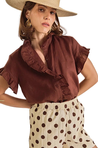 Lucy Linen Top - The South Apparel
