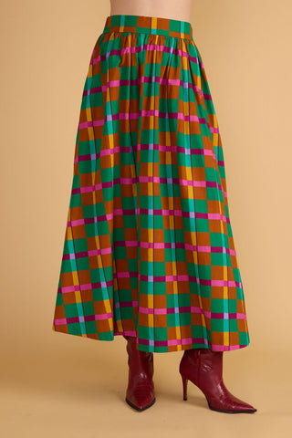 Maeve Skirt, Holiday Tartan - The South Apparel
