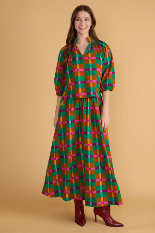 Maeve Skirt, Holiday Tartan - The South Apparel