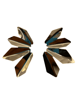 Many Moon Studs in Shiny Gold - The South Apparel