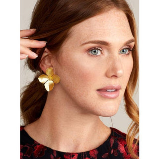 Matte 18k Gold - Plated Garden Party Statement Earring - The South Apparel