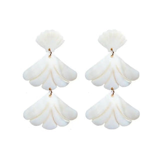Mermaid Shell Statement Drop Earrings - The South Apparel