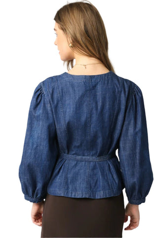 Miranda Denim Top - The South Apparel
