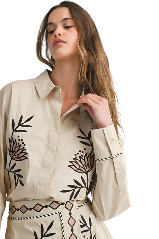 Dahlia Embroidered Top