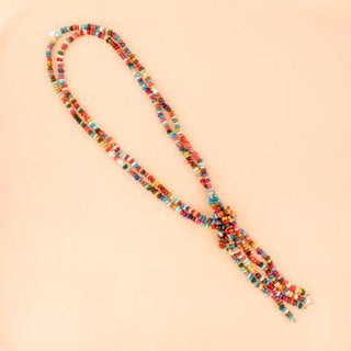 Multicolor Beaded Lariat Necklace - The South Apparel