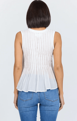 Myron Top in White - The South Apparel