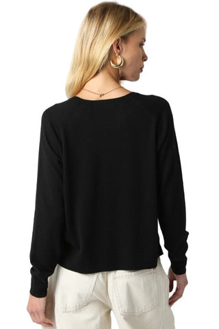 Natalie Lightweight Sweater in Black - The South Apparel