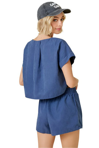 Navy Short Set - The South Apparel