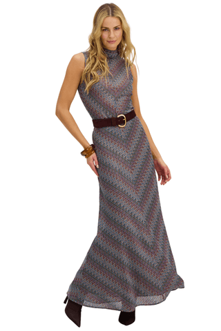 Olive Skirt, Zigzag Knit, Rainbow - The South Apparel