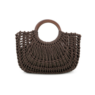 Oslo Straw Bag in Chocolate - The South Apparel