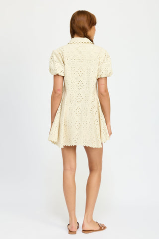 Paris Mini Dress in Ivory - The South Apparel