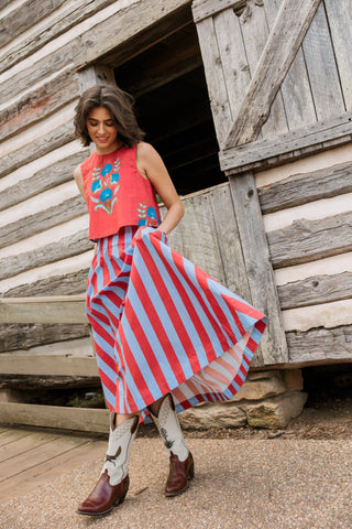 Pavilion Skirt, Hearth Stripe - The South Apparel