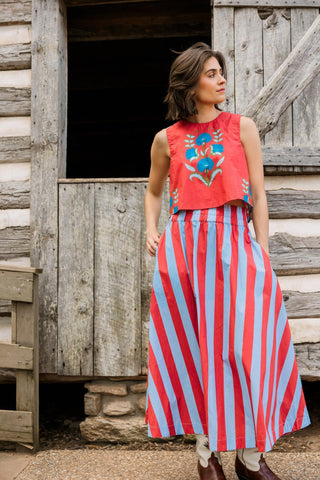 Pavilion Skirt, Hearth Stripe - The South Apparel