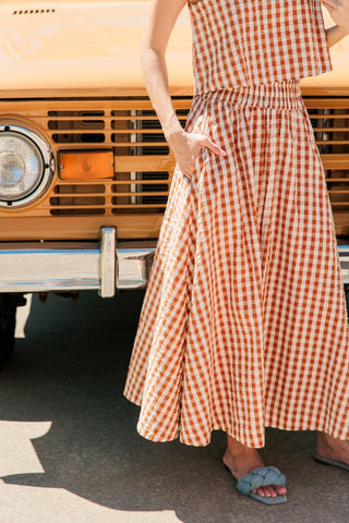 Pavilion Skirt in Field Stripes - The South Apparel