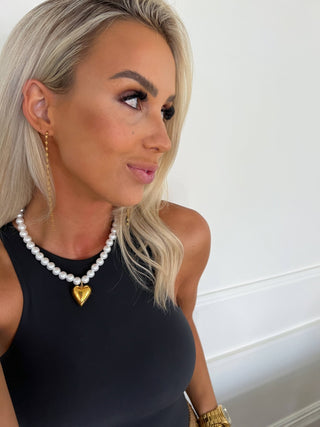PEARL HEART NECKLACE - The South Apparel