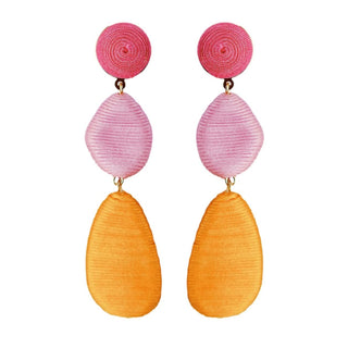 Pink Ombre Lido Statement Drop Earrings - The South Apparel