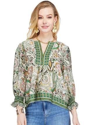 Pinwheel Placket Top - The South Apparel