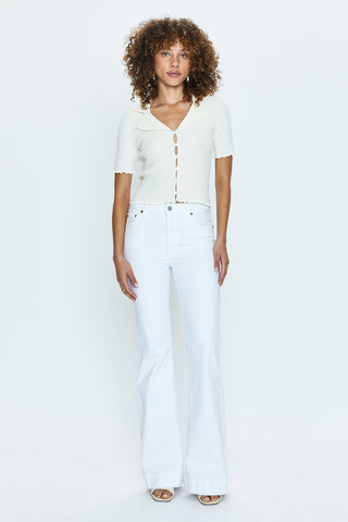 Pistola Kinsley Mid Rise Ultra Flare in Le Blanc - The South Apparel