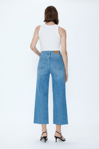Pistola Lana Crop High Rise Ultra Wide Leg in Wild Heart - The South Apparel