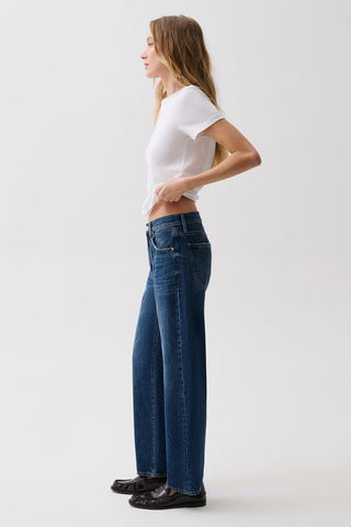 Pistola Lexi Mid Rise Bowed Straight Jeans, MoonWave - The South Apparel