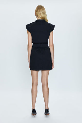 Pistola Rosie Cinched Waist Mini Dress in Fade to Black - The South Apparel