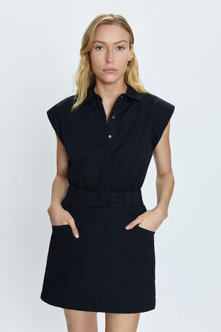 Pistola Rosie Cinched Waist Mini Dress in Fade to Black - The South Apparel