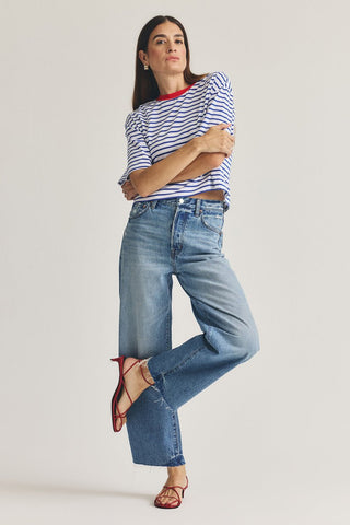 Pistola Tate High Rise Bowed Leg in Ablaze - The South Apparel