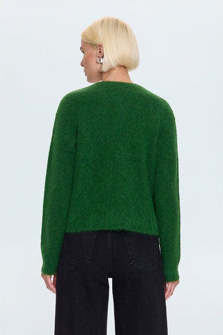 Pistola V Neck Sweater in Winter Green - The South Apparel