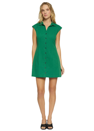 Portofino Bliss Mini Dress in Forest Green - The South Apparel
