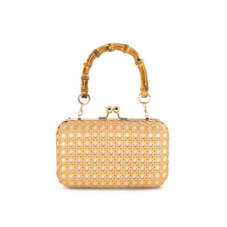 Rattan Clutch with Bamboo Handle - The South Apparel