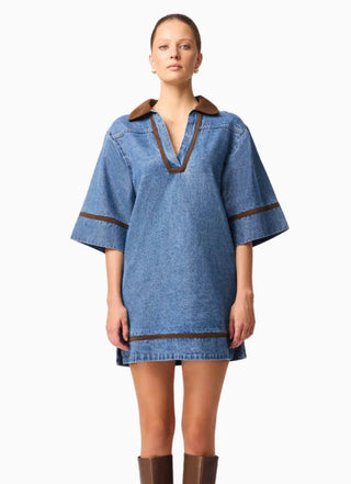 Rhea Denim Shirt Dress - The South Apparel