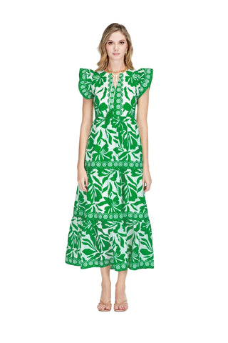 Ruffles Tiered Maxi in Emerald Moments - The South Apparel