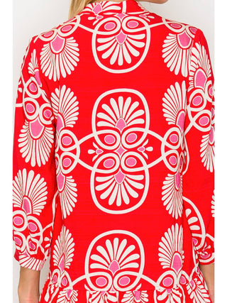 Santorini Sunset Ruffle Mini Dress - The South Apparel