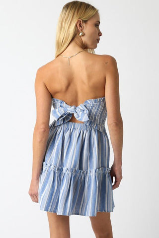 Serenity Stripe Dress in Blue - The South Apparel