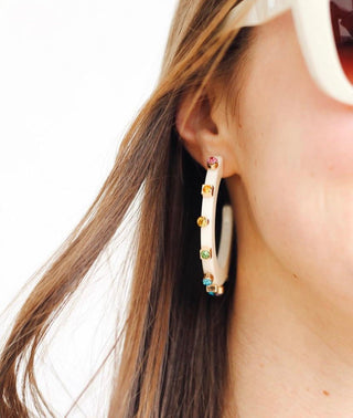 Small City Girl Jewel Hoop - The South Apparel