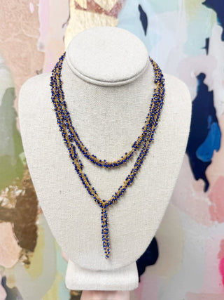 Small Cluster Rosary Drop Necklace - The South Apparel