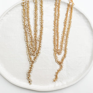 Small Cluster Rosary Drop Necklace - The South Apparel