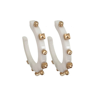 Small Solid Jewel Hoop - The South Apparel
