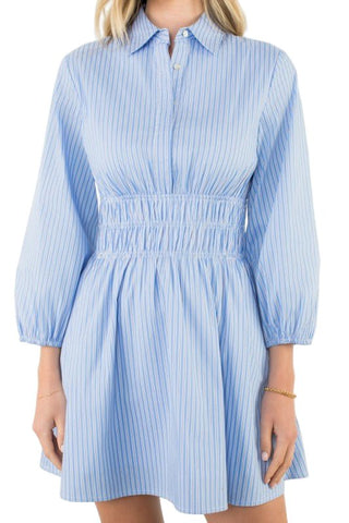 Smocked Waist Mini Dress - The South Apparel