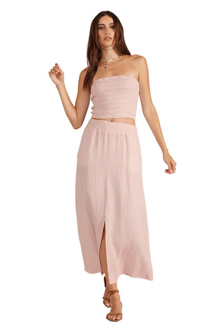 Split Front Maxi Skirt in Angel Wing - The South Apparel