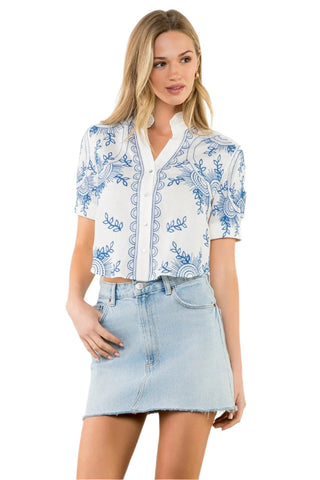 Sunesta Embroidered Top - The South Apparel